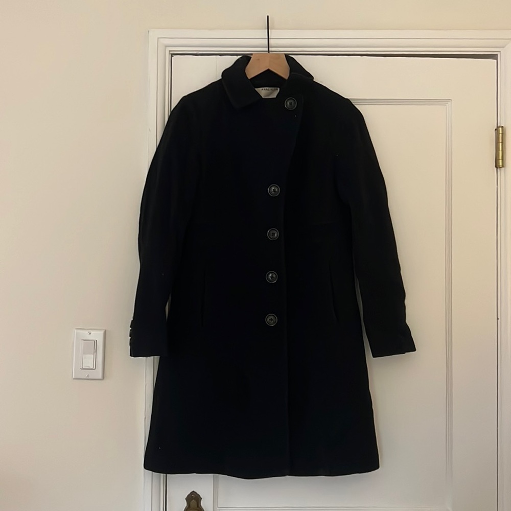 Black Anne Klein wool coat